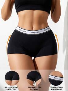 5pcs Women's Seamless Low Waist Ribbon Hipster Panties, Sexy Solid Color Sporty Style Comfortable Minimalist Everyday Underwear - Multicolor - View 3