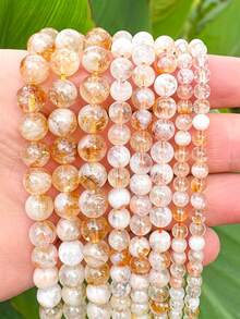6/8/10mm natürliche gelbe Opalstein runde lose Perlen für Schmuckherstellung, DIY Armband Halskette Accessoires. - Verschiedenfarbig - Übersicht 8