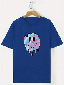 Camiseta De Hombros Caídos Con Estampado De Dibujos Animados - Blanco - Ver 8