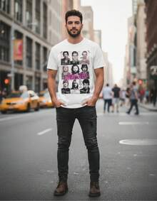 Playera Arrestados - Kurt Cobain, , Jim Morrison - Blanco - Ver 1