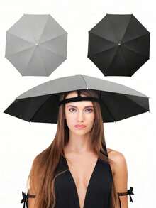 1pc Hands-Free Foldable UV Protection Sun Hat - All-Weather Protection, Suitable For Fishing, Hiking, Camping, Outdoor And Agricultural Exploration - Portable And Multifunctional - Multicolor - View 1