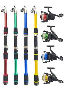 Cần câu cá biển mini, cần câu thu gọn cầm tay nhỏ gọn, nhiều màu lựa chọn, có nắp bảo vệ đầu cần, cần câu du lịch nhẹ, phù hợp câu bãi biển, rạn san hô, câu trên thuyền, câu mồi giả, cho người mới bắt đầu, dụng cụ câu cá nước mặn ngoài trời - Nhiều màu - Xem 4