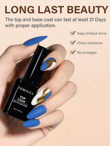TOMICCA 1pc 15ml Clear Top Coat, UV/LED Curing Required, Quick Drying–DIY Home Salon Manicure Or Gift For Women - TOP CAOT-15ml - View 3