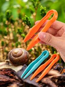 3Pcs Fine Motor Skills Training Clips Random Color Thickened Plastic Hand Grip Exercise Tool Smooth Opening Comfortable Grip, Assorted Mixed Colors - Multicolored Tweezers - View 7