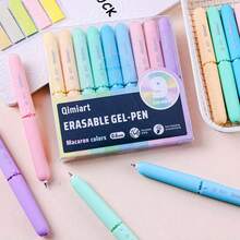 1/5/9PCS Colorful Erasable Gel Pen Set, Easily Erase Writing Errors; Equipped With 0.6mm Tip And Unique Egg-Shaped Design, Perfect For Sketching, Doodling, Writing, Project Creation, Learning Supplies, Office Tools And Professional Art Applications/School Supplies - Erasable Ballpoint Pen - View 5