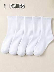 20 đôi tất unisex kiểu dáng tối giản, thoáng khí, dài đến bắp chân, thích hợp cho cả nam và nữ, thích hợp cho các cặp đôi. - Đen và trắng - Xem 18