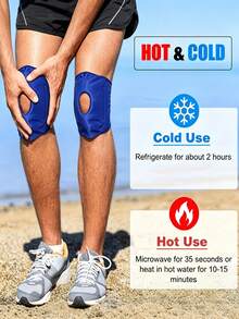 Bolsa de hielo reutilizable para la rodilla, rodillera ajustable de calor y frío - Multicolor - Ver 7