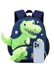 Mochilas lindas para adolescentes; Mochilas mini con lindos dinosaurios de dibujos animados; Mochilas escolares pequeñas adecuadas; Mochilas para volver a la escuela - Azul Marino - Ver 3