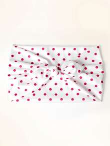 1pc Women's Polka Dot Outdoor Casual Sports Extra Wide Bow Headband - Multicolor - View 14