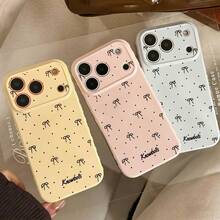 可愛極簡心形粉色蝴蝶結圓點手機殼，適用於 iPhone 17 Pro Max、17 Pro、17 Air、17、16、15、14、13、12、11 Pro Max Plus，柔軟防護背蓋，女孩禮物 - 粉色 - 查看 3