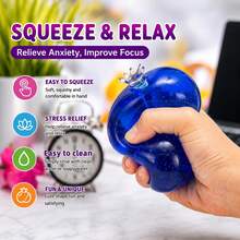 1 pièce Jouet à presser en forme de grenade transparent et coloré, 1 pièce Jouet anti-stress rempli en forme de grenade transparent et coloré, convient aux adolescents, aux étudiants et aux employés de bureau. C'est une fourniture de classe idéale, un cadeau de fête, un remplissage de sac-cadeau, et un excellent choix pour la rentrée scolaire, les anniversaires et les cadeaux de vacances. - Multicolore 1 - Voir 5