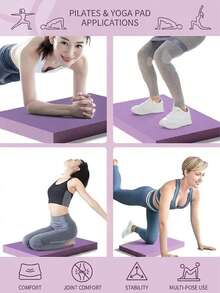4pcs/1pc Peipo Extra Thick Durable Elastic Pad, Matras Busa NBR Anti Selip Elastisitas Tinggi untuk Latihan Stabilitas, Yoga dan Pilates - MultiWarna - View 3