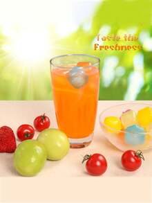 1/12/24pcs Reusable Plastic Ice Cubes, Washable And Freezable Ice Cubes, Suitable For Coffee, Bar Parties And Holiday Celebrations - Christmas, Easter, Thanksgiving, Back To School - Multicolor - View 5