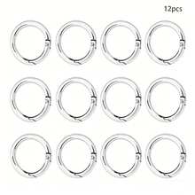 4/8/12pcs Spring O-Ring Keychain Clasp, Metal Bag Hardware Accessories, DIY Wallet Supplies, Lanyard Clip, Bag Pendant Connector - Multicolor - View 20