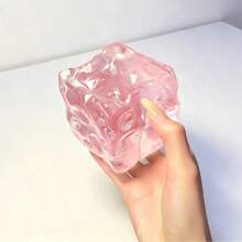 1pc Transparent Pink Blue Giant Cheese Stress Relief Toy, Super Soft Elastic Squeeze Toy, Slow Rebound Decompression Toy, Creative Desktop Toy For Teenagers - Multicolor - View 10