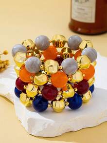 1pc Bohemian Style Women's Beaded Bracelet, Suitable For Beach, Vacation, Party, Banquet And Daily Wear - Beaded Bracelet - View 2
