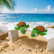 Green And Brown 3D Printed Small Turtle Model, Flexible Jointed Cute Design, Office And Home Stress Relief Decor, Collectible Gift Choice Realistic Marine Creature Model, Desktop And Car Decoration Stress Relief Toy, Children's Birthday And Holiday Gift - Multicolor - View 7