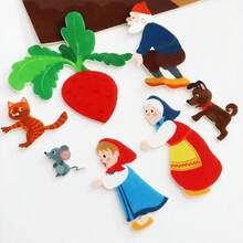 hoojojo 8pcs Carrot Felt Set, Children's Interactive Storytelling Props, Classroom Teaching Aids, Early Education, Storytelling Props, Back To School Essentials, Parent-Child Games - Multicolor - View 6