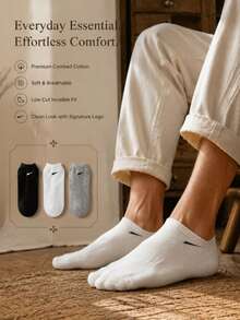1/5/10/15 Pairs Men's Minimalist Sports Socks, Low-Cut Ankle Socks, Breathable Athletic Socks - Multicolor - View 5