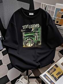T-shirt femme avec imprimé "Stay Loaded" - Chemise homme 3XL noir T-shirt graphique "Grindin Truck" - Seulement 1 pour cent US 3X - Noir - Voir 2