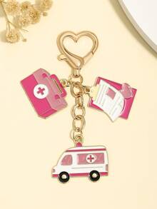 Cute Alloy Enamel Nurse Uniform Tool Shaped Keychain, Health Care Gift, Nurses Day, Mother's Day Gift, Ideal Gift For Best Friend - Multicolor - View 19
