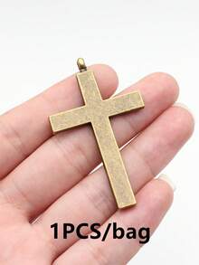 1pc 56x34mm Cross Charms Pendant For DIY Jewelry Making Necklace Keychain Phone Chain Bracelet Making Accessories Handmade Craft Making Findings - Cross - View 9