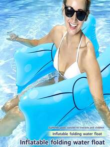 1 Set Summer Adult Pool Wave Floating Mat, Thickened Inflatable Pool Lounge Chair, Multi-Functional PVC Water Floating Bed Chair, Uninflated, Fabric Floating Hammock, Adult Inflatable Pool Floating Mat, Lake Floating Raft, Fun Summer Outdoor Water Party, Pool Inflatable Toy, Beach Essential, Pool Floating Mat, Air Pump And Waterproof Phone Bag Sold Separately - Multiple Styles - View 9