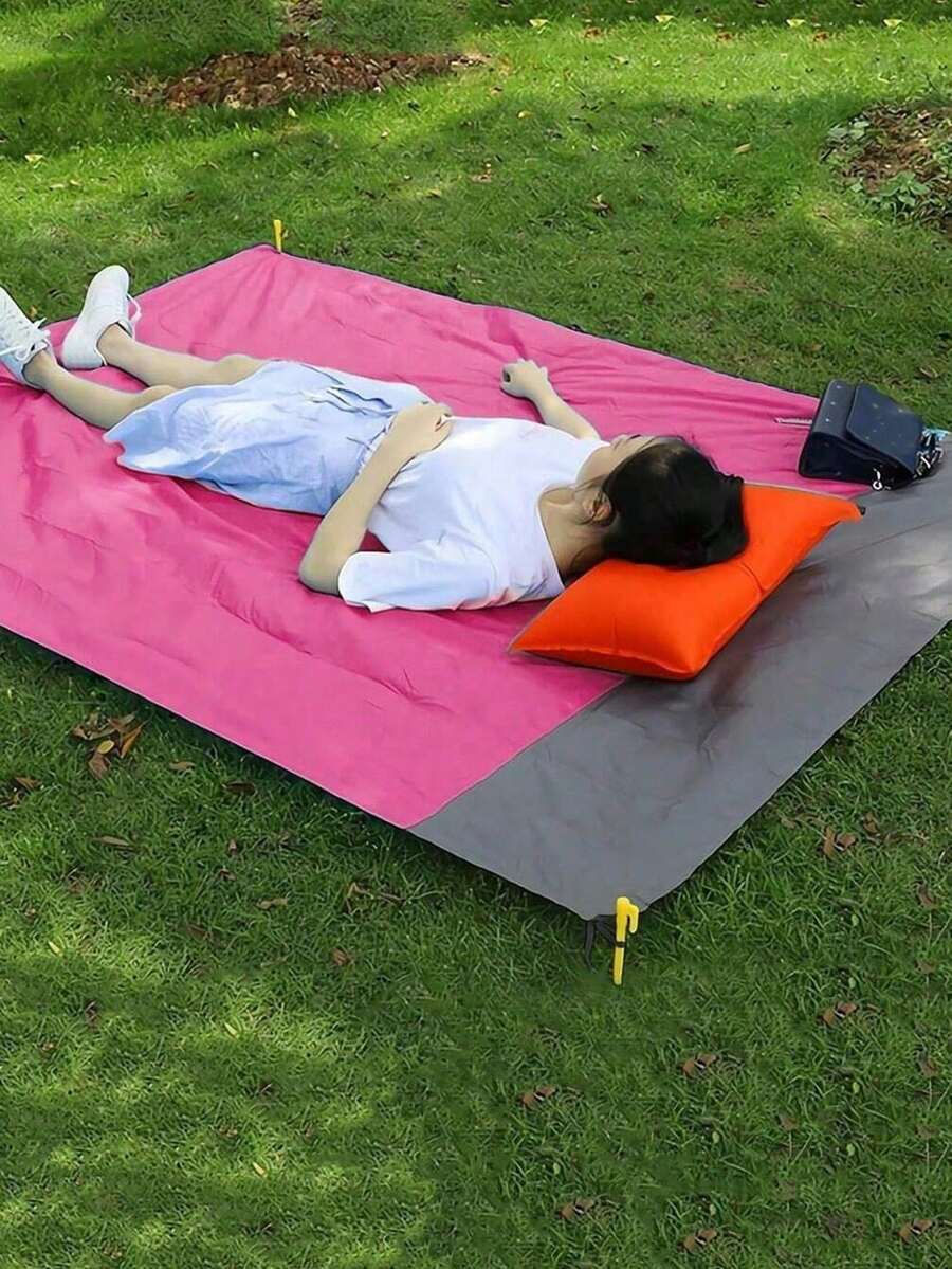 Waterproof Beach Mat, Extra Large Waterproof Beach Blanket, Foldable Waterproof Pocket Beach Blanket, Portable Lightweight Picnic Beach Mat, Quick-Dry Outdoor Sand-Proof, Portable Outdoor Blanket, Suitable For Picnic, Travel, Camping And Hiking - Multicolor - View 1