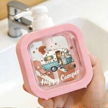 1 buah Botol Sabun Dispenser Tekan Tema Piknik Musim Semi untuk Dekorasi Rumah, Kamar Mandi, Dapur, Perkemahan, RV, Wadah Isi Ulang Dekoratif, Dispenser Losion. Hadiah Dekorasi Musim Semi yang Sempurna - A - View 2