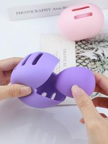 2 Pieces Of Cosmetic Sponge Bracket With Cosmetic Eggs, Double-Sided Breathable Silicone Cosmetic Mixer Protective Cover, Suitable For Travel Or Daily Life, Shatterproof Cosmetic Travel Box Is Quick-Drying And Easy To Carry. - Multicolor - View 9