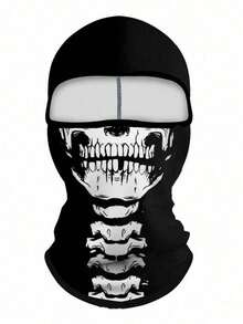 1 buah Masker Wajah Horor Kreatif Unisex, Masker Pelindung Matahari Bernapas, Cocok untuk Pesta, Lari di Luar Ruangan, Bersepeda, Memancing, Mendaki - Gaya N - View 39