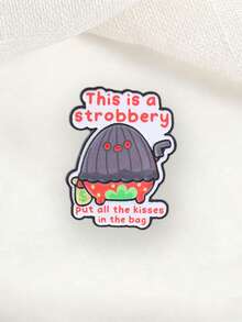 趣味「Strobbery」草莓琺瑯胸針,可愛搶劫草莓胸飾 - 彩色 - 查看 5
