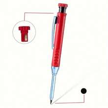 Metal Long Head Deep Hole Woodworking Pencil Professional Engineering Woodworking Pen Quick-Drying Marking 2.8MM Lead - A - View 1