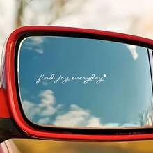 Pegatina de espejo retrovisor Feliz cada día, pegatina humorística de amor propio y positividad, adecuada para espejo retrovisor de coche, botella de agua y espejo - A - Ver 3