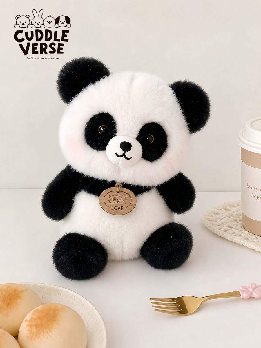 8.66inch Panda Plush Doll-Soft And Fluffy .Silicone Doll Full Silicone Body Plush Anime Figure Stuffed Animal Teddy Bear Plushies Office Desk Room Decor Halloween Squishy Squishies Bag - Multicolor - View 1