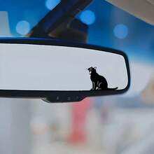 1pc Cute Cat Car Sticker Romantic Rearview Mirror Window Body Sticker Electric Vehicle Car Scratch Cover Decorative Sticker - Cat Stickers - View 3