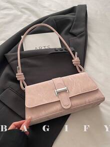 Nuevo bolso de mano con decoración metálica de moda, adecuado para fiestas, salidas, vacaciones, compras y uso diario. Puede almacenar monedas, teléfonos, también adecuado como - Rosa - Ver 3