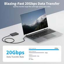 Cable USB Type-C de 2 metros, Compatible con Thunderbolt 4/3, tipo C 3.2 Gen2x2 con velocidad de 20 Gbps de transferencia de datos USB-C, PD 240W 5A, video 4K a 60Hz y E-Marker para  XPS, S20, S21 - 5M - Ver 3