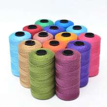 1PC Polyester Yarn 220Metre Knitted Crochet Cords For DIY Handbag Basket Purse Hat Trapillo Nylon Thread Round Rope - A - View 2