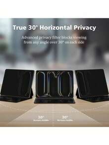 隱私紙感螢幕保護貼，適用於 iPad 11 吋 (A16 2025) / 10.9 吋第 10 代 (2022)，防眩光霧面 PET 薄膜，適合繪圖與筆記，超薄紙感紋理，防指紋，靈敏觸控，相容於 iPad Air 11 吋 M3 2025/M2 2024、Air 4/5 及 Pro 11 吋 - 黑色 - 查看 2