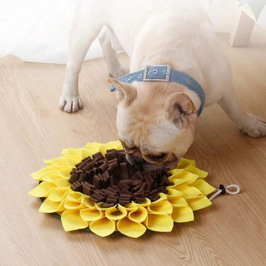 Alfombra de olfateo para mascotas, manta de entrenamiento, alfombra de olfateo con girasol para perros, juguete de rompecabezas para aliviar el estrés de los perros, alfombra de forrajeo nasal para mascotas - Multicolor - Ver 1
