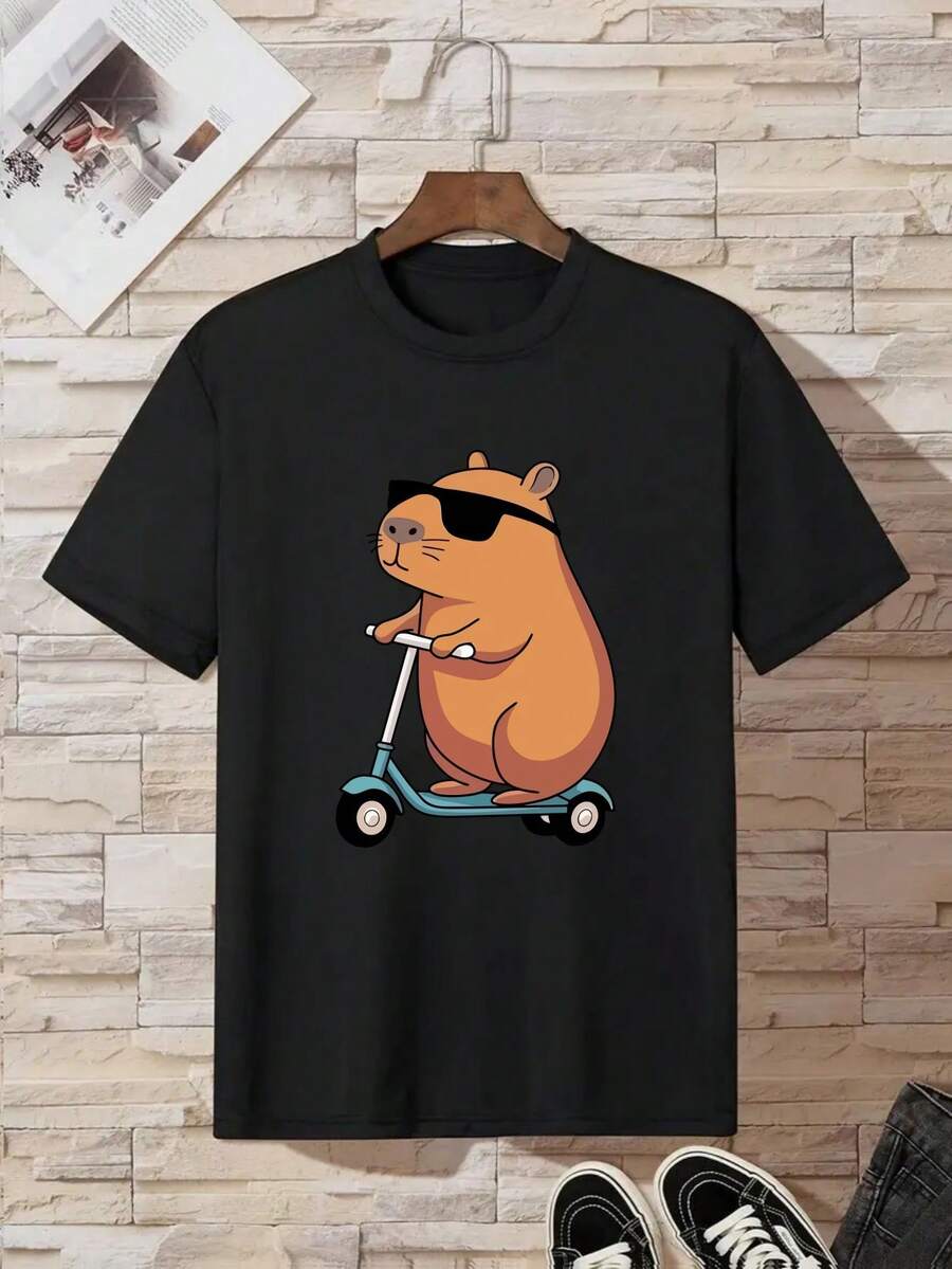 Short-Sleeved T-Shirt For Boys - Black - View 1