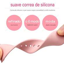 ZOEA 1 pieza Reloj digital minimalista para mujer,correa de silicona ultra suave, pantalla LED clara,ligero y cómodo, ideal para uso diario,regalo perfecto - Caqui - Ver 6