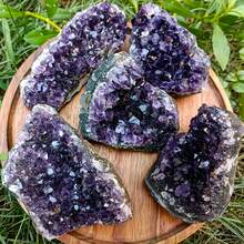 1PC Amethyst Natural Crystal Quartz Stone Energy Healing Mineral Stone Rock Home Decor Crystal Cluster - 20-40g - View 2