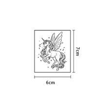 1pc Waterproof Anti-Rub PVC Realistic Unicorn Tattoo Sticker, Suitable For Daily Wear - Grey - View 5