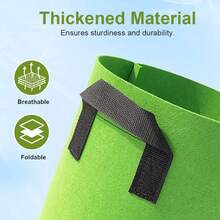 Felt Garden Vegetable Planting Bag, Decorative Flower Plant Growing Bag, Plant Cultivation Growth Bag, Non-Woven Fabric Planting Bucket - Multicolor - View 8