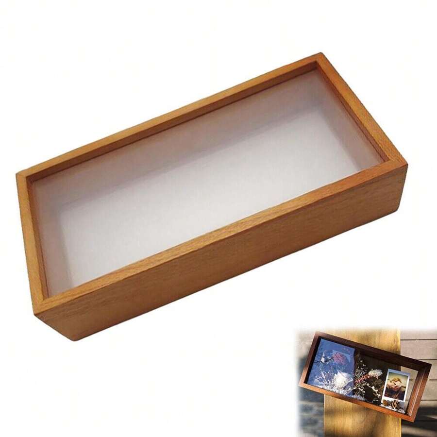 3D Shadow Frames Wooden Double-Sided Deep Box DIY Crafts Memory Box Display Case - A - View 1