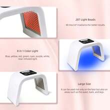 LED Light Therapy Facial Mask, Multi Color LED Face Mask, Portable Red Light Therapy Mask, Home And Travel Skin Care - View 9