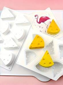 1pc Cheese Shaped Silicone Mold, 8 Cavities, Suitable For Cake Balls, Cubes, Chocolate, Cakes, Mousse And French Desserts, Non-Stick Baking Mold - Multicolor - View 7