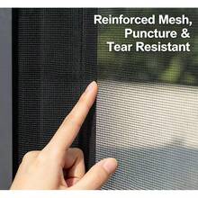 Summer Collection: Simple Black Design Mosquito Net, Mosquito-Repelling Window Screen, Curtains, Curtain Fabric, Net Fabric. Available In Various Sizes. Includes 2 Cm Self-Adhesive Tape. - Screen Windows - View 5
